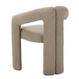 Dining room chairs - Design Dining room chair Sand color Bouclé Maro - Full Fabric - Dimehouse
