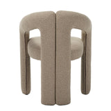 Dining room chairs - Design Dining room chair Sand color Bouclé Maro - Full Fabric - Dimehouse