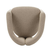 Dining room chairs - Design Dining room chair Sand color Bouclé Maro - Full Fabric - Dimehouse