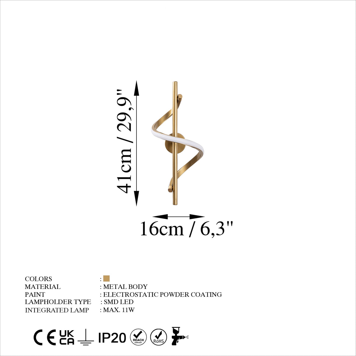 Wall lamps - Wall lamp Gold Metal Opulent - Dimehouse