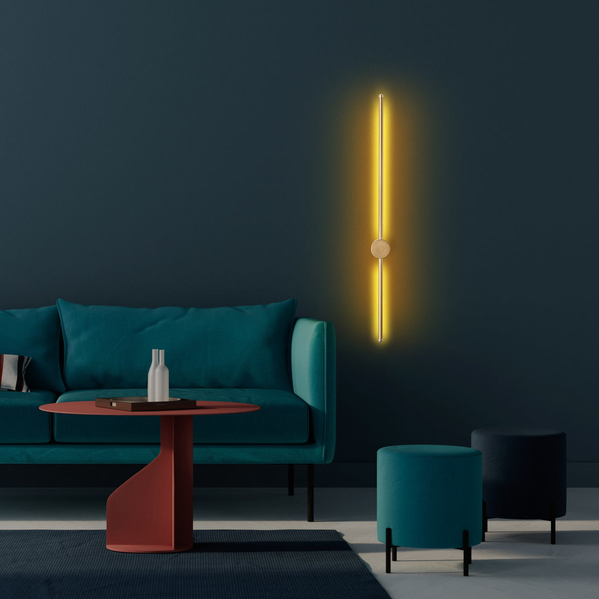 Wall lamps - Wall lamp Gold 91 cm Metal Vortex - Dimehouse