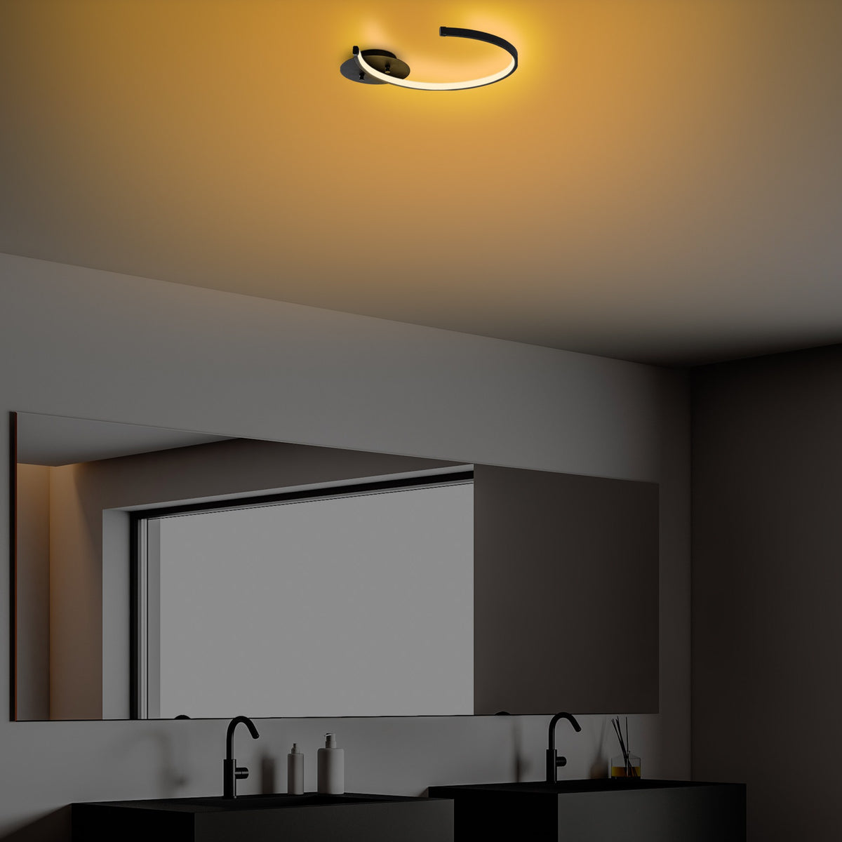 Ceiling lamps - Ceiling lamp Black Metal Lunaris - Dimehouse