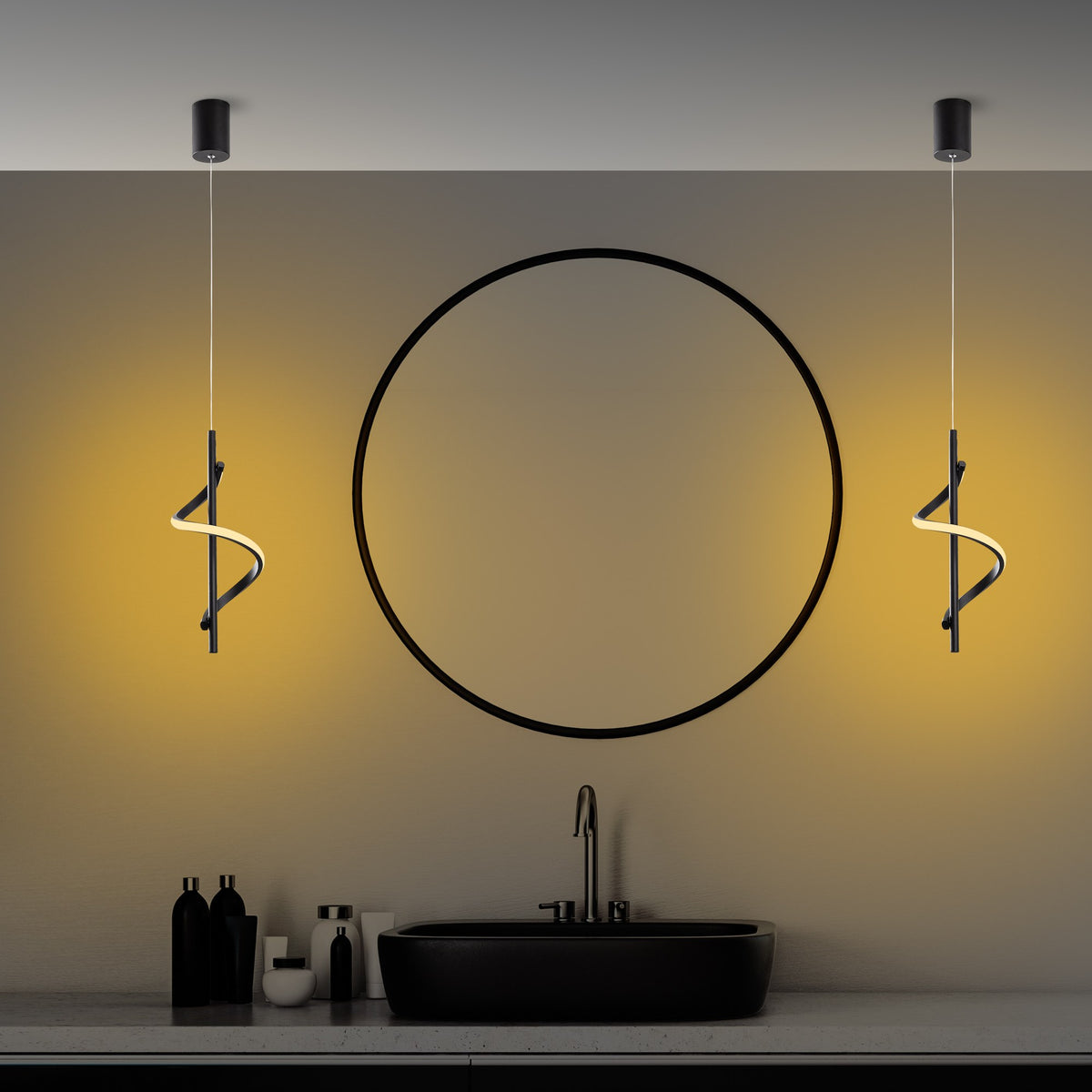 Hanging lamps - Hanging lamp Black Metal Opulent - Dimehouse