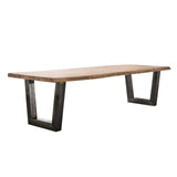 Dining tables - Industrial Tree Trunk Dining Table Tristan Acacia Wood 300x100 - Dimehouse