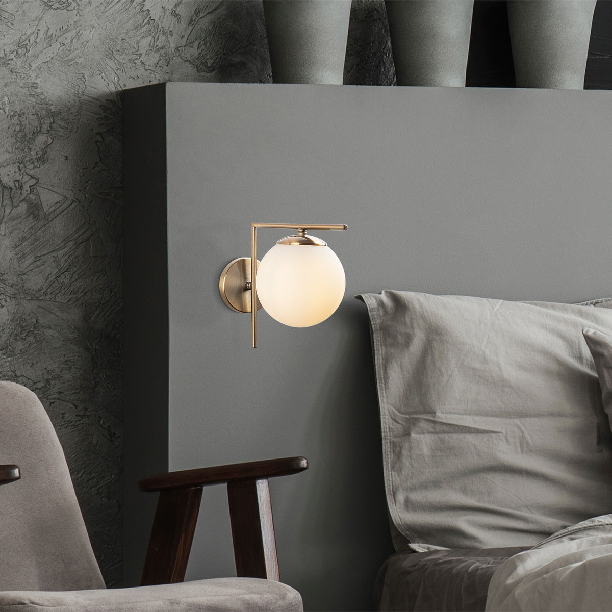 Wall lamps - Wall lamp 1 - light Copper-colored Metal Haven - Dimehouse