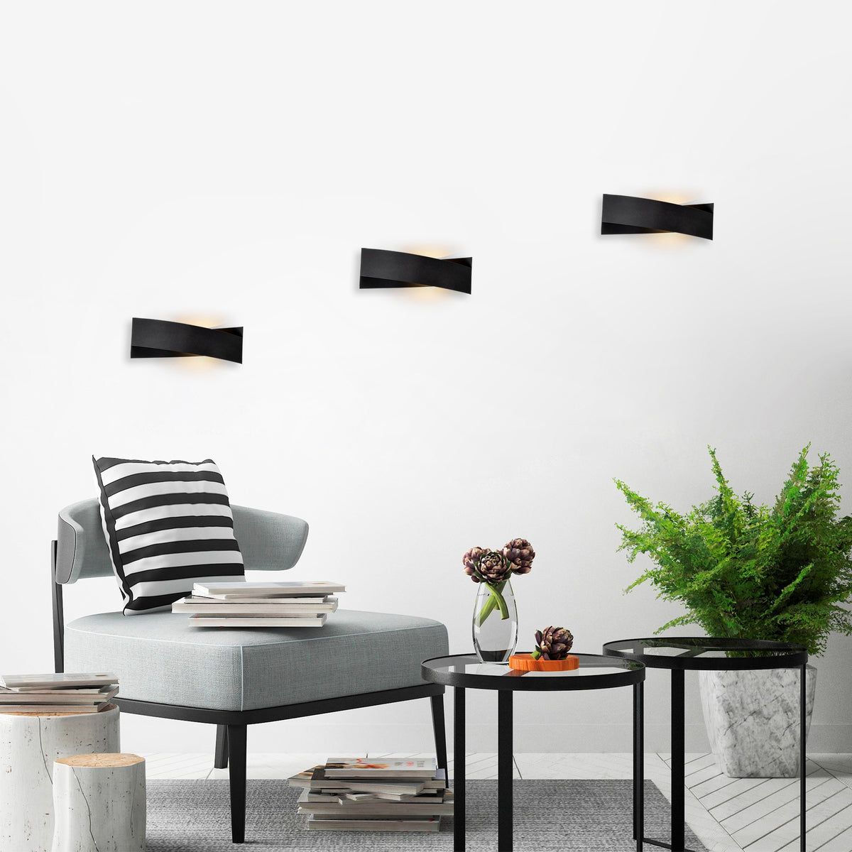 Wall lamps - Wall lamp Black Metal Nebula - Dimehouse