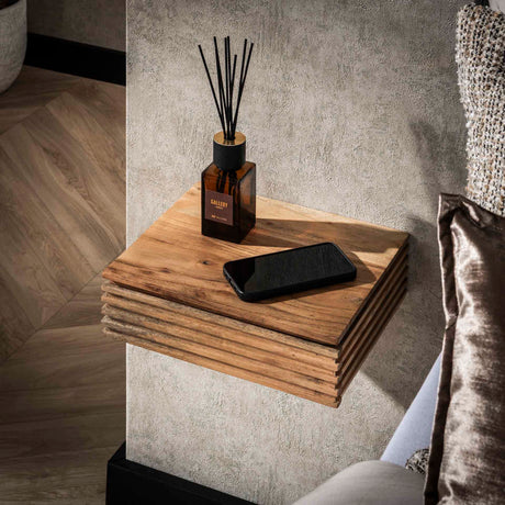 Bedside tables - Avela XS Bedside table 1 drawer solid acacia set of 2 - Dimehouse