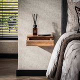 Bedside tables - Avela XS Bedside table 1 drawer solid acacia set of 2 - Dimehouse
