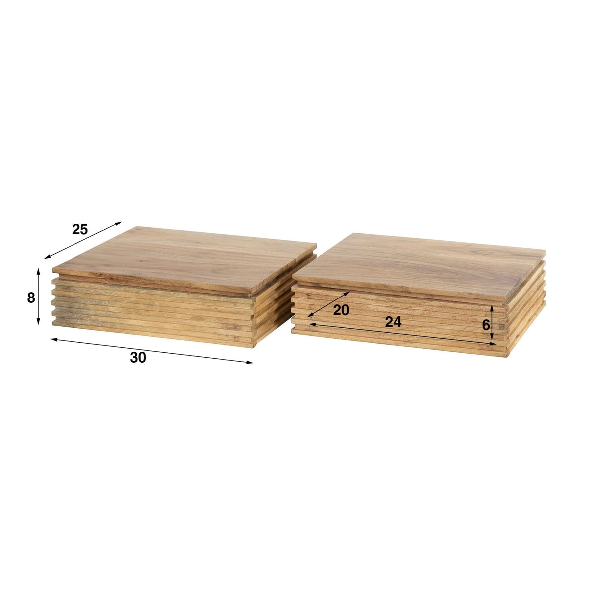 Bedside tables - Avela XS Bedside table 1 drawer solid acacia set of 2 - Dimehouse