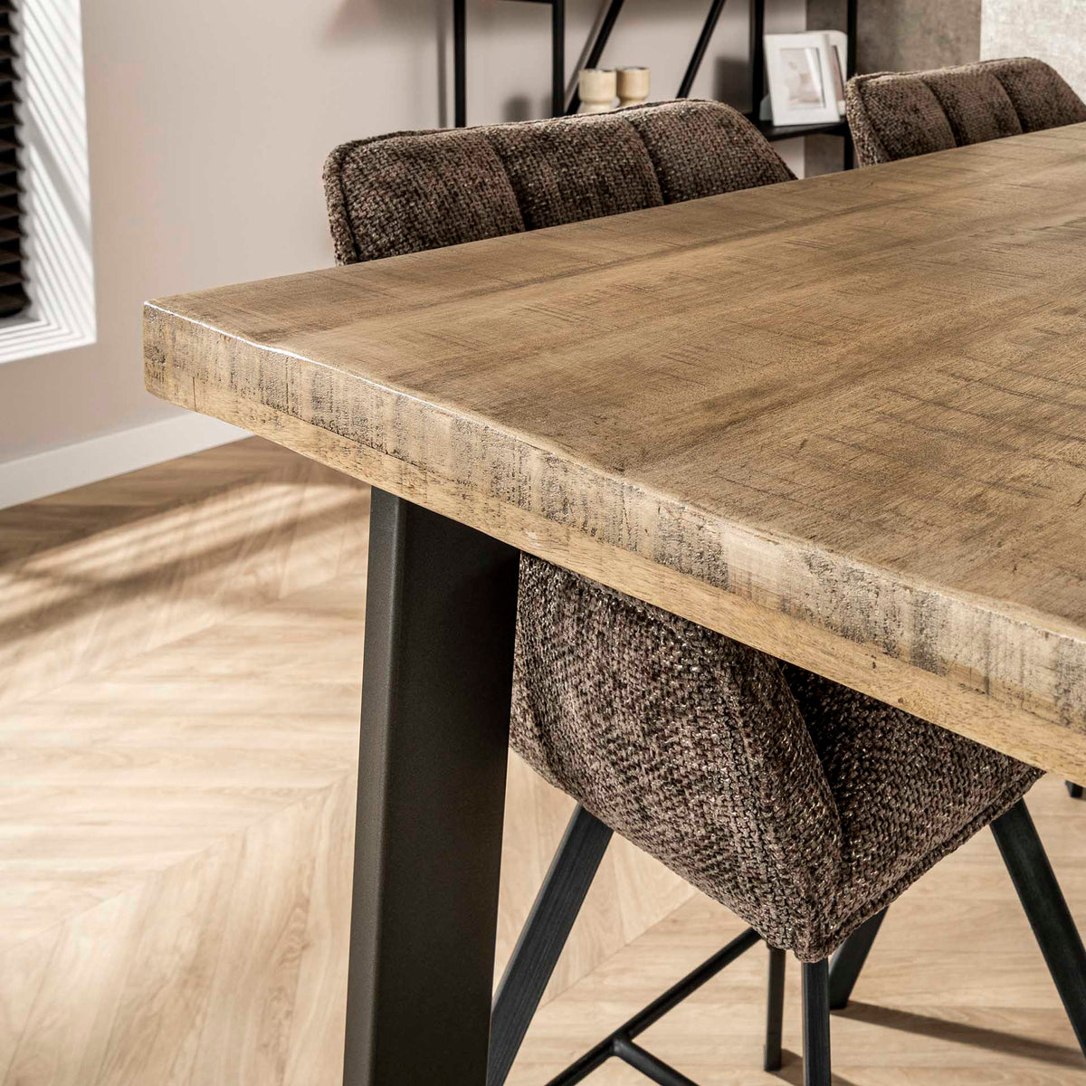 Bar tables - Industrial Bar table Mango wood Wyatt Blank 135x70 cm - Dimehouse
