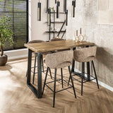 Bar tables - Industrial Bar table Mango wood Wyatt Blank 135x70 cm - Dimehouse