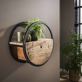 Wall shelf Liv DH Interior Hardwood LxWxH 52x52x27 Hardwood Atmospheric photo diagonal front view