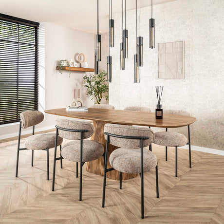 Dining tables - Dining table Sue 215 cm Mango wood Sand - Dimehouse