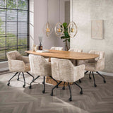 Dining tables - Dining table Sue 215 cm Mango wood Sand - Dimehouse