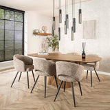 Dining tables - Dining table Sue 215 cm Mango wood Sand - Dimehouse
