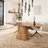Dining tables - Dining table Sue 215 cm Mango wood Sand - Dimehouse