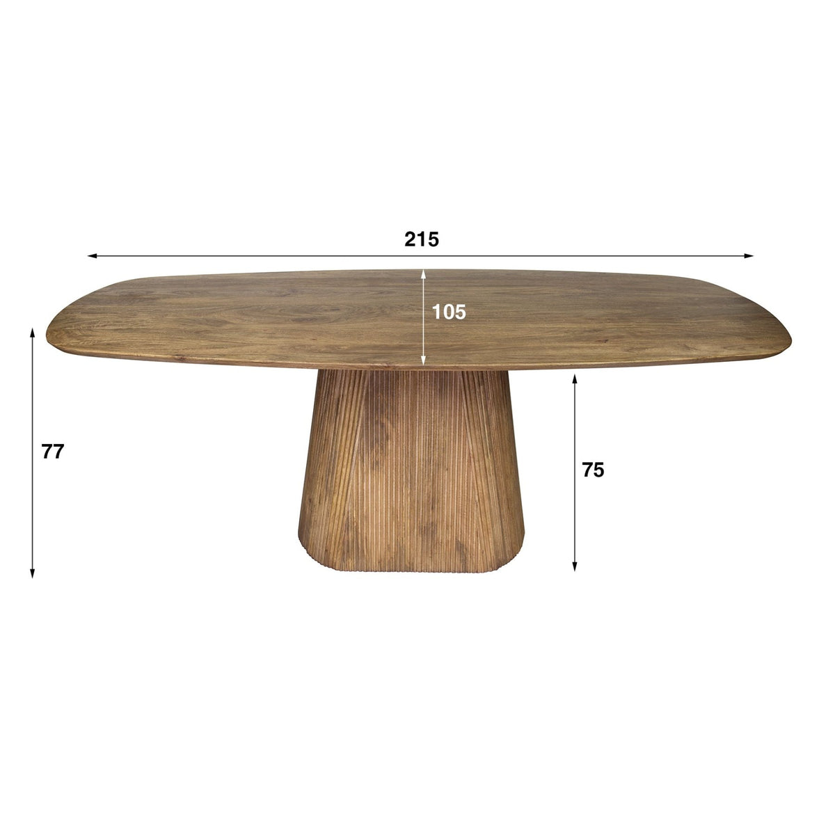 Dining tables - Dining table Sue 215 cm Mango wood Sand - Dimehouse
