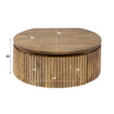Bedside tables - Mango bedside table round 1 drawer sand - Dimehouse