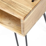 Bedside table Aimée DH Interior Acacia LxWxH 45x39x17 Acacia wood White photo detail
