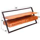TV Furniture Camila DH Interior Acacia LxWxH 147x74x22 Acacia wood White photo size indication