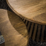 Coffee Tables - Round Coffee Table Set of 2 Vera Mango wood - Dimehouse