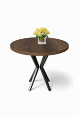 Agnes dining table baroque black oval 90 cm Melamine-coated wood composite