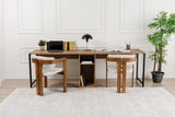 Desks - Study desk Twin Study Desk Melamine Atlantic Pine 240x60 Atlantic Pine Black - Dimehouse