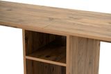 Desks - Study desk Twin Study Desk Melamine Atlantic Pine 240x60 Atlantic Pine Black - Dimehouse
