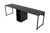 Desks - Desk anthracite with black - 240x60 cm - Melamine - Twin - Dimehouse