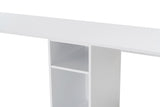 Desks - Study desk Melamine 240x60 cm Twin Study Desk white and gold White Gold - Dimehouse