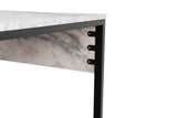 Desks - Twin Study Desk Study Desk Freesia Marble Black 240x60 cm Melamine - Dimehouse