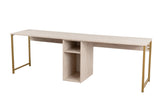 Desks - Study desk Twin Travertine Gold 240x60 cm Melamine - Dimehouse