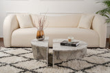 Coffee Tables - Round Coffee Table Marble Stepped Melamine 90 cm Orin - Dimehouse