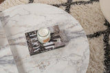 Coffee Tables - Round Coffee Table Marble Stepped Melamine 90 cm Orin - Dimehouse