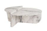 Coffee Tables - Round Coffee Table Marble Stepped Melamine 90 cm Orin - Dimehouse