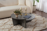 Coffee tables - Round Coffee Table Anthracite Melamine 85 cm Orin - Dimehouse