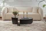 Coffee tables - Round Coffee Table Anthracite Melamine 85 cm Orin - Dimehouse