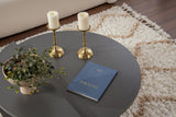 Coffee tables - Round Coffee Table Anthracite Melamine 85 cm Orin - Dimehouse