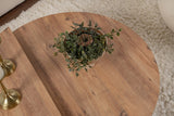 Coffee Tables - Round Coffee Table Atlantic Pine Wood Stepped Melamine 90 cm Orin - Dimehouse