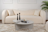 Coffee Tables - Round Coffee Table Gray Stepped Melamine 90 cm Orin - Dimehouse