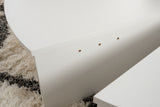 Coffee Tables - Round Coffee Table White 85 cm Melamine Orin - Dimehouse