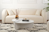 Coffee Tables - Round Coffee Table White 85 cm Melamine Orin - Dimehouse