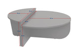 Coffee tables - Coffee table Round 85 cm Natural Walnut Melamine Orin - Dimehouse