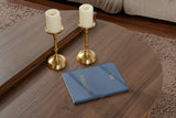Coffee tables - Coffee table Round 85 cm Natural Walnut Melamine Orin - Dimehouse