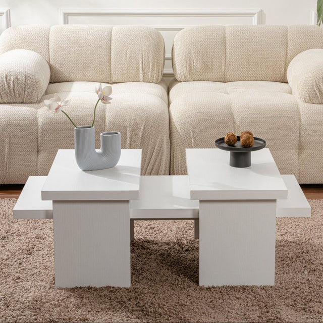 Coffee tables - Coffee table White Melamine Rebellion - Dimehouse