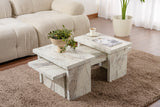 Coffee tables - Coffee table Marble look Melamine Rebellion - Dimehouse