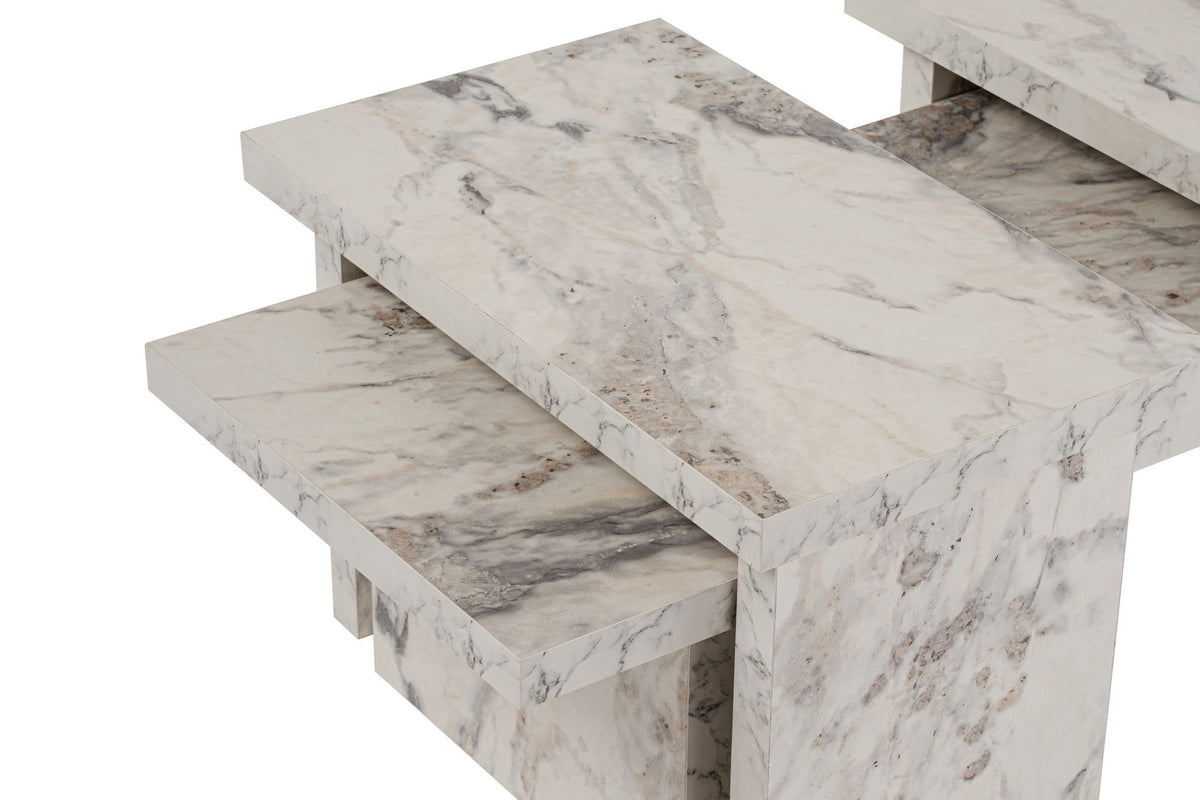 Coffee tables - Coffee table Marble look Melamine Rebellion - Dimehouse
