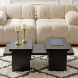 Coffee tables - Coffee table Black Melamine Rebellion - Dimehouse