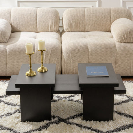 Coffee tables - Coffee table Black Melamine Rebellion - Dimehouse