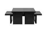 Coffee tables - Coffee table Black Melamine Rebellion - Dimehouse